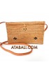 Ata ethnic square bag with leather